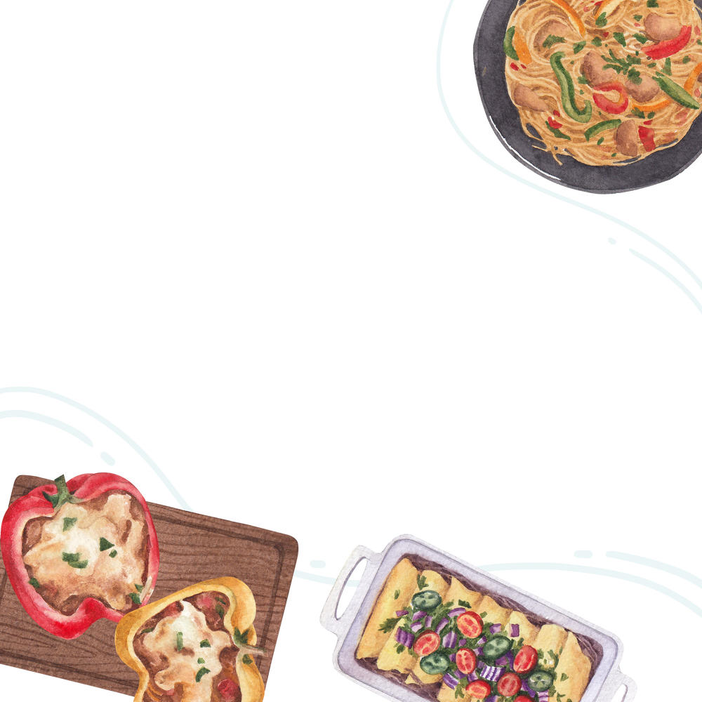 Mexican Food Frame Watercolor